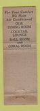 Matchbook Cover - Sheraton Hotel Springfield MA