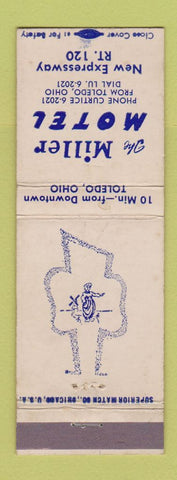 Matchbook Cover - Miller Motel Toledo OH WEAR