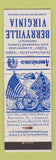 Matchbook Cover - Berryville VA Perkins Americana Civil War WEAR