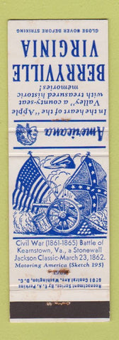 Matchbook Cover - Berryville VA Perkins Americana Civil War WEAR