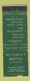 Matchbook Cover - Niteway Motel De Pere WI WEAR