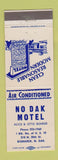 Matchbook Cover - No Dak Motel Bismarck ND