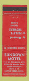Matchbook Cover - Sundown Motel Battle Creek MI WEAR