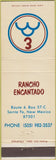 Matchbook Cover - Rancho Encantado Santa Fe NM