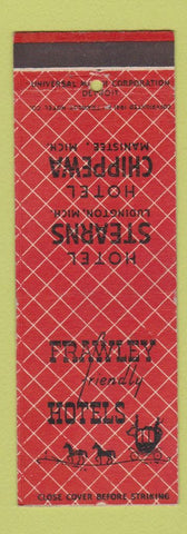 Matchbook Cover - Hotel Stearns Chippewa Ludington Manistee MI