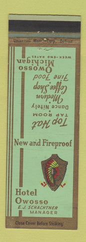 Matchbook Cover - Hotel Owosso MI