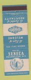Matchbook Cover - Hotel Seneca Rochester NY