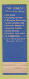 Matchbook Cover - Hotel Seneca Rochester NY
