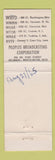 Matchbook Cover - Green Meadows Country Inn Worthington OH radio WORN