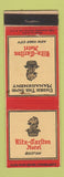 Matchbook Cover - Ritz Carlton Hotel Boston MA New York City WEAR