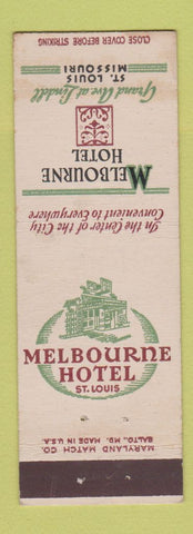 Matchbook Cover - Melbourne Hotel St Louis MO