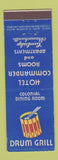 Matchbook Cover - Hotel Commander Cambridge MA Drum Grill feature