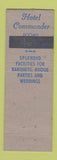 Matchbook Cover - Hotel Commander Cambridge MA Drum Grill feature