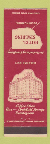 Matchbook Cover - Hotel Spalding Duluth MN