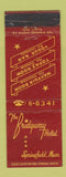 Matchbook Cover - Bridgway Hotel Springfield mA