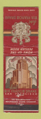 Matchbook Cover - Sir Francis Drake Hotel San Francsico CA WEAR