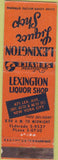 Matchbook Cover - Lexington Liquor Store New York City