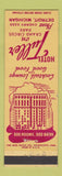 Matchbook Cover - Hotel Tuller Detroit MI