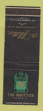 Matchbook Cover - Whittier Hotel Detroit MI
