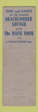 Matchbook Cover - Graymore Hotel Portland ME Beachcomber Lounge