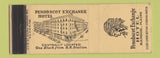 Matchbook Cover - Penobscot Exchange HOTel Bangor ME
