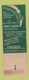 Matchbook Cover - Congress Hotel St Louis MO
