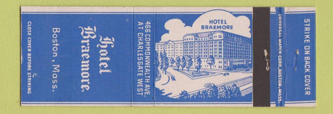 Matchbook Cover - Hotel Braemore Boston MA