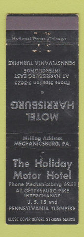 Matchbook Cover - Holiday Motor Hotel Mechanicsburg PA Harrisburg