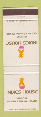 Matchbook Cover - Indies House Freeport Grand Bahama Island WORN