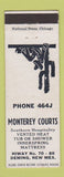 Matchbook Cover - Monterey Courts Motel Deming NM