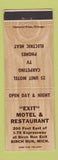 Matchbook Cover - Exit Motel Restaurant Birch Run MI