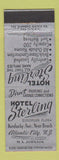 Matchbook Cover - Hotel Sterling Atlantic City NJ