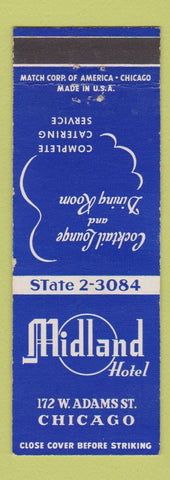 Matchbook Cover - Midland Hotel Chicago IL