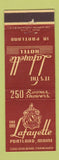 Matchbook Cover - Lafayette Hotel Portland ME
