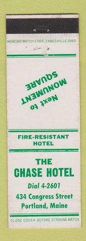 Matchbook Cover - Chase Hotel Portland ME