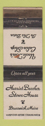 Matchbook Cover - Harriet Beecher Stowe Howe Brunswick ME WORN