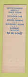 Matchbook Cover - Hotel Bostonian Boston MA