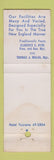 Matchbook Cover - Hotel Touraine Boston MA WEAR