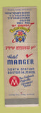 Matchbook Cover - Hotel Manger Boston MA