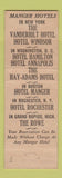Matchbook Cover - Hotel Manger Boston MA