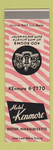Matchbook Cover - Hotel Kenmore Boston MA