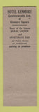Matchbook Cover - Hotel Kenmore Boston MA
