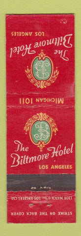 Matchbook Cover - Biltmore Hotel Los Angeles CA