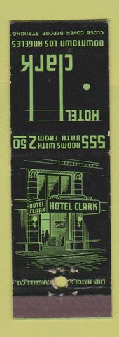 Matchbook Cover - Hotel Clark Los Angeles CA