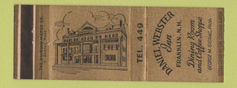 Matchbook Cover - Daniel Webster Inn Franklin NH
