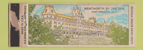 Matchbook Cover - Wentworth Hotel Portsmouth NH DD Bean POOR STRIKER