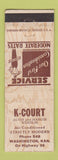 Matchbook Cover - K Court Motel Washington KS