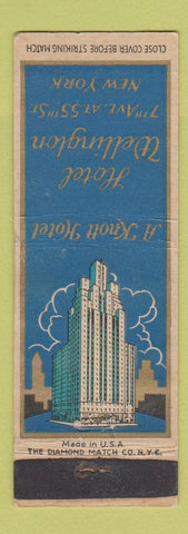 Matchbook Cover - Hotel Wellington New York City WEAR