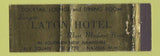 Matchbook Cover - Laton Hotel Nashua NH WEAR Full Length