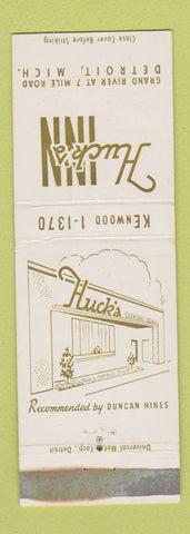 Matchbook Cover - Huck's Inn Detroit MI WEAR